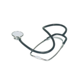 PVC Flachkopf Stethoskop mit Doppelkopf – Schwarz | Med-Comfort
