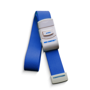 Med-Comfort Venenstauer Venen-Staubinde Stauer Einhandstauer– Blau, 2,5 x 45 cm