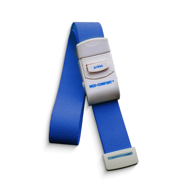 Med-Comfort Venenstauer Venen-Staubinde Stauer Einhandstauer– Blau, 2,5 x 45 cm