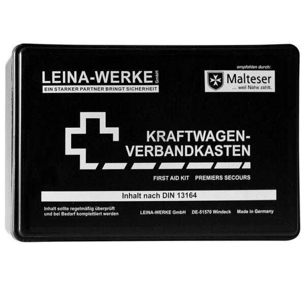 KFZ-Verbandkasten PKW - Schwarz DIN 13164:2022