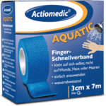 ACTIOMEDIC AQUATIC Schnellverband, blau, 3 cm x 7 m, selbsthaftend