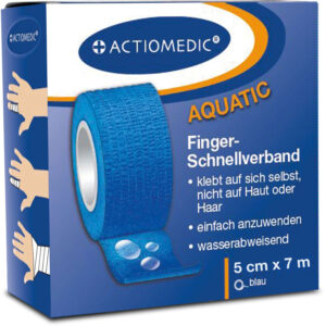 ACTIOMEDIC Finger Schnellverband, 5 cm x 7 m, blau