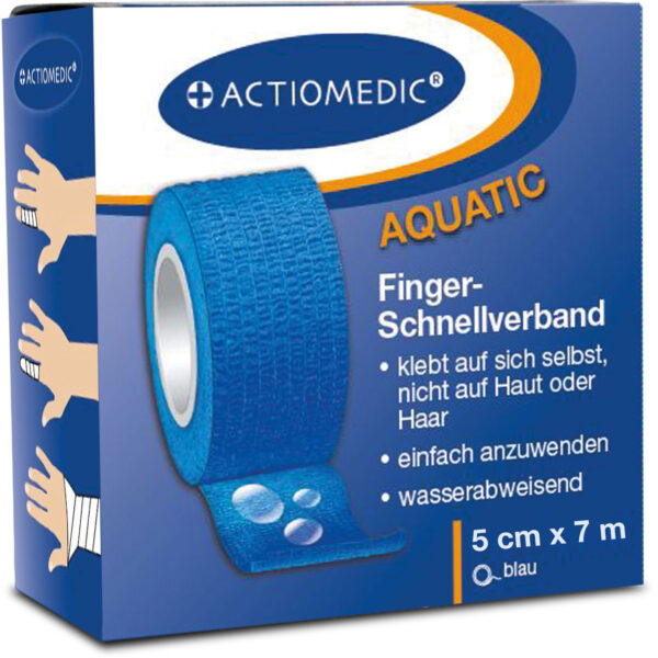 ACTIOMEDIC Finger Schnellverband, 5 cm x 7 m, blau