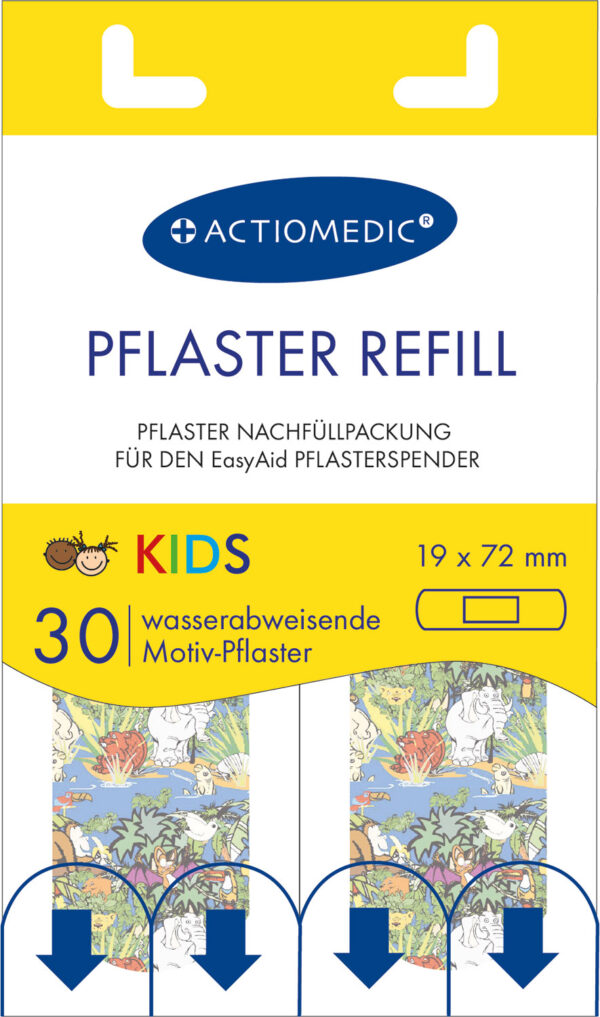 EasyAid Refill Strips 19 x 72 mm KIDS – Pflaster-Nachfüllpack für Kinder