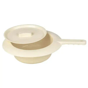 Servocare Stechbecken aus Kunststoff mit Deckel | Autoklavierbar | Elfenbein