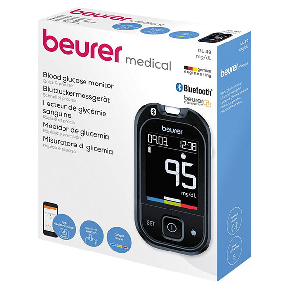 Beurer GL 49 Blutzuckermessgerät Starter-Set (mg/dL)