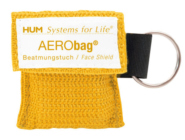 10 Stück - AERObag® – Beatmungstuch, Beatmungshilfe, Notfallbeatmungstuch, CPR Key