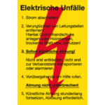 Sicherheitskennzeichen „Elektrische Unfälle“ – Kunststoff, 200 × 300 mm