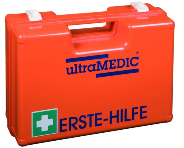 Erste-Hilfe-Koffer ultraBOX BASIC BRIGHT mit Wandhalterung; Füllung DIN 13157:2021