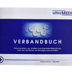 Verbandbuch zur Dokumentation von Unfällen und Erste-Hilfe-Maßnahmen (DIN A5 quer)