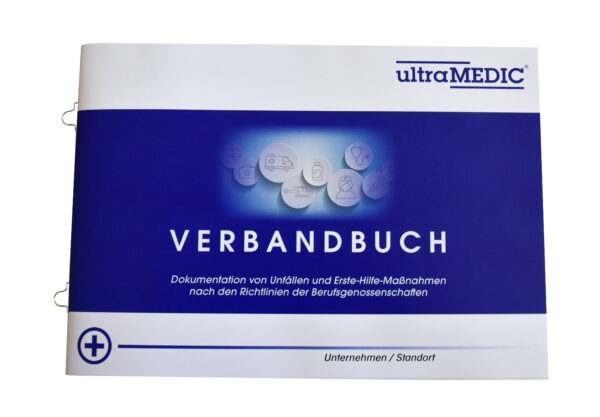 Verbandbuch zur Dokumentation von Unfällen und Erste-Hilfe-Maßnahmen (DIN A5 quer)