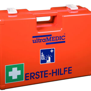 Erste-Hilfe-Koffer ultraBOX RESCUE & FIRE mit Wandhalterung, Füllung DIN 14142:2025-03