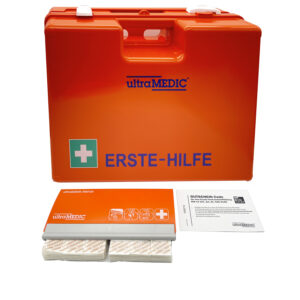 Erste-Hilfe-Set ultraAID II – EH-Koffer gefüllt + Pflasterspender + Gutschein – DIN 13169
