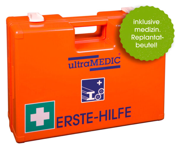 Erste-Hilfe-Koffer METALL mit Spezialfüllung inkl. med. Replantatbeutel