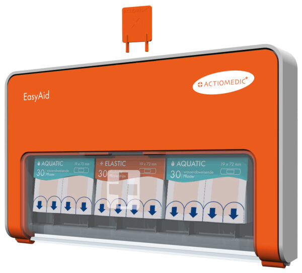 EasyAid Pflasterspender mit Füllung Standard I – Wandspender inkl. 90 Pflasterstrips