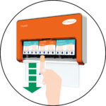 EasyAid Pflasterspender mit Füllung Standard I – Wandspender inkl. 90 Pflasterstrips