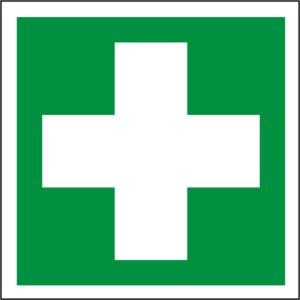 Rettungsschild Erste Hilfe E003 nach ISO 7010 – 150 x 150 mm Kunststoffschild