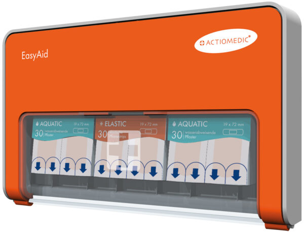 EasyAid Pflasterspender mit Füllung Standard I – Wandspender inkl. 90 Pflasterstrips